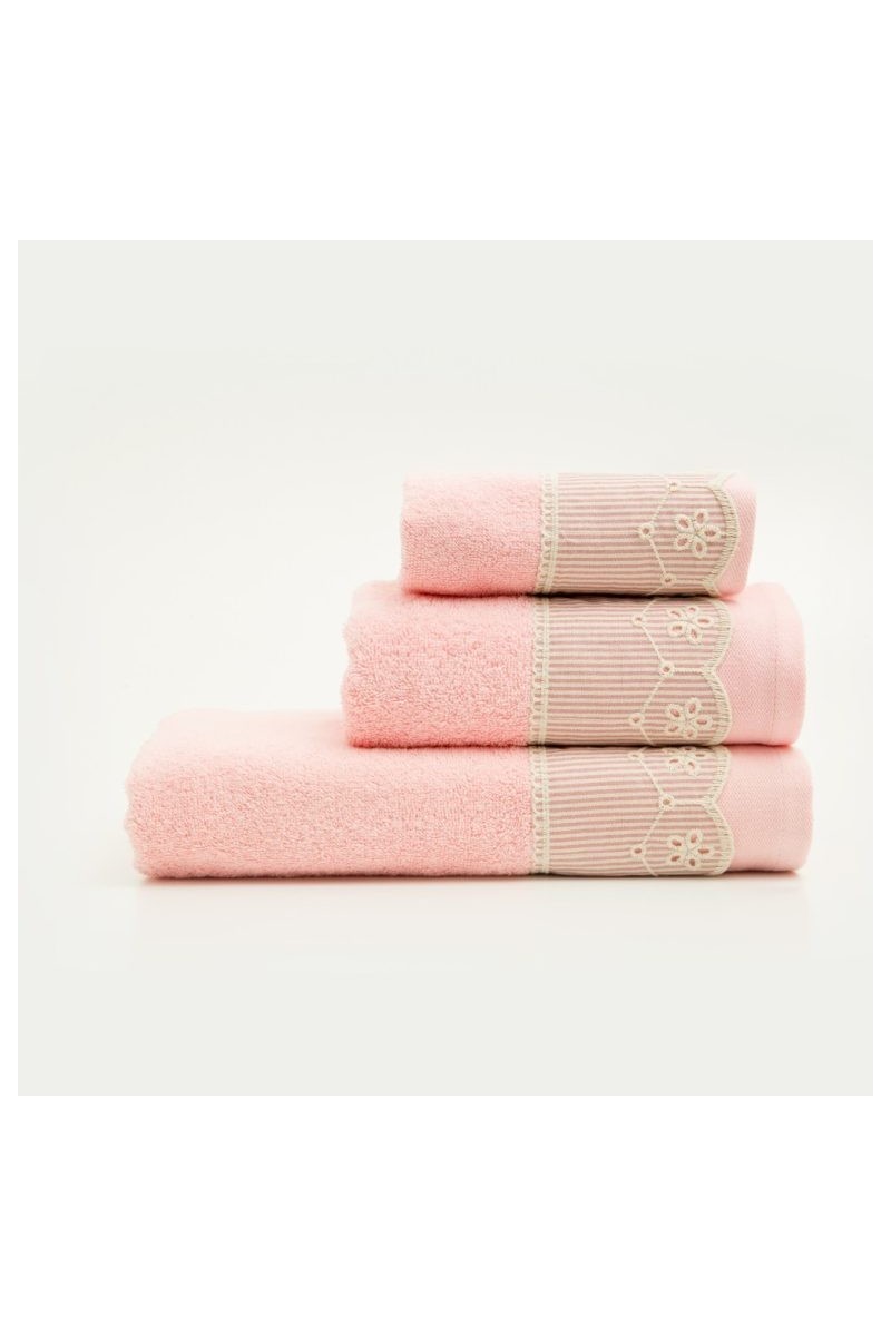 Πετσέτες Σετ 2ΤΜΧ Pretty Ροζ